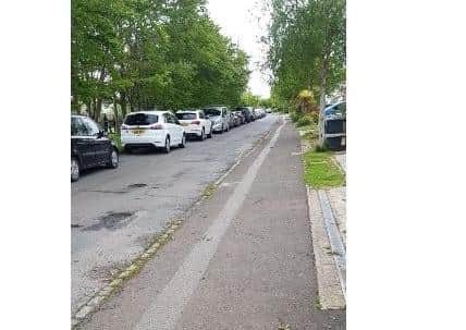 Marshfoot Lane parking. Photo taken by Neil Stone on May 23 2021. SUS-210624-124135001