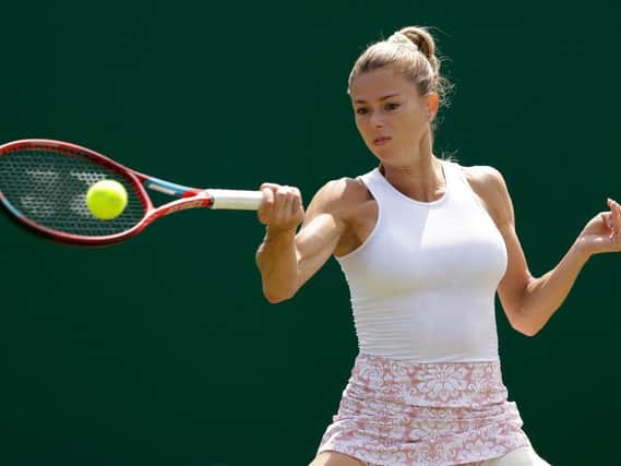 Camila Giorgi of Italy in action during her women's singles quarter final match against Aryna Sabalenka of Belarus / Picture: Henry Browne/Getty Images