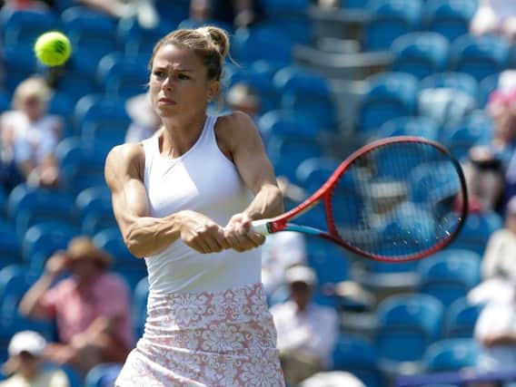 Camila Giorgi on her way to another surprise win and a semi-final spot / Picture: Getty