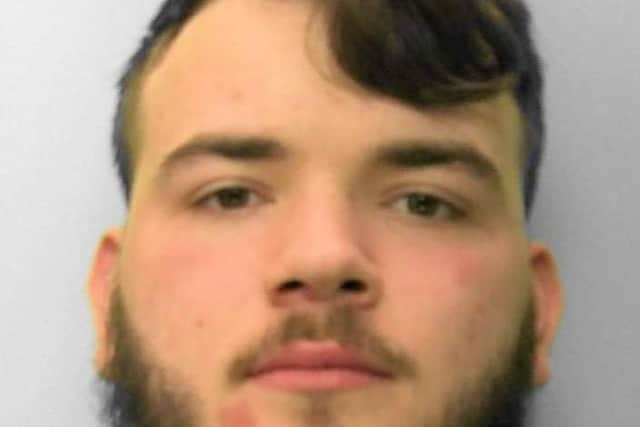 Connor Mackay was found in possession of 30 wraps of crack cocaine, and 24 wraps of heroin. Photo: Sussex Police
