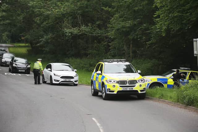 There has been a significant police presence on Bostal Road. Photo: Eddie Mitchell