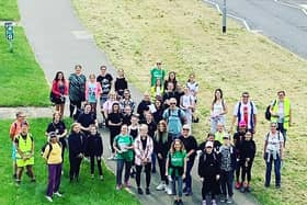45 dancers from the Louise Ryrie School in Northgate, walked a total of 9 and a half miles touching on every borough of Crawley in a sponsored walk for the NSPCC