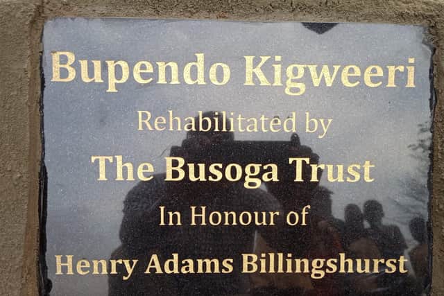 Andrew Pearson from Billingshurst has had two plaques made in honour of Henry Adams estate agents in Billingshurst who have supported his work with the Busoga Trust SUS-210628-150626001