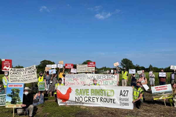 Protest at Binsted against the Arundel A27 bypass Grey route