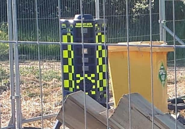 The security robot at the Highways England compound