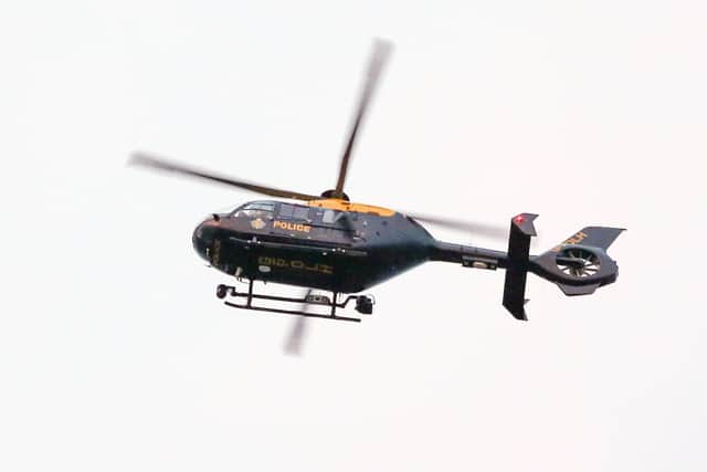 A police helicopter was deployed to help with the search in Littlehampton