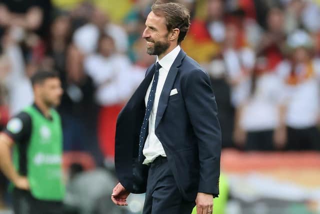 Gareth Southgate his all smiles after England beat Germany 2-0