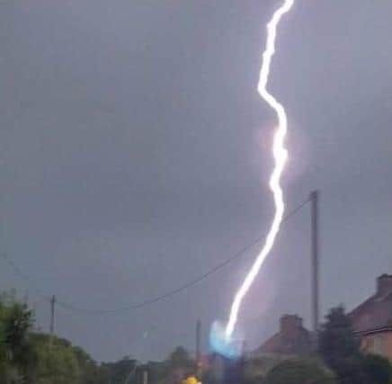 The lightning strike. Photo: Liane Johnstone