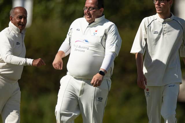 A  wicket is celebrated in the Selsey-Ram match / Picture: Chris Hatton