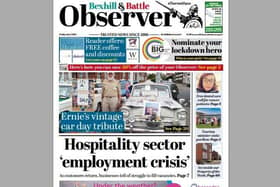 Today's front page of the Bexhill and Battle Observer SUS-210107-130434001