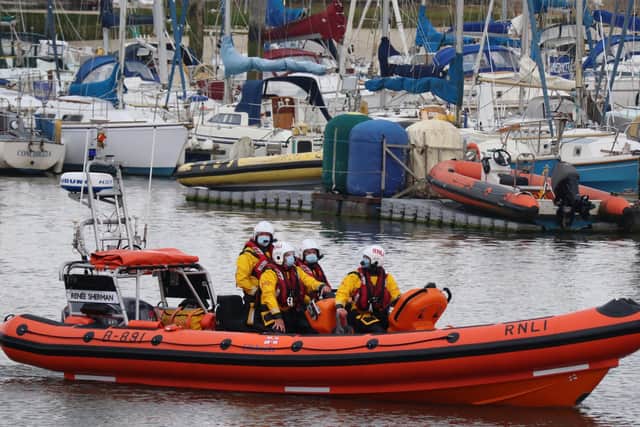 Renee Sherman afloat in Littlehampton Harbour. Picture: RNLI/Beth Brooks