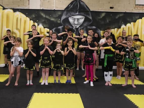 Some of the Hastings Kickboxing Academy students
