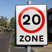 20mph speed limit sign: Dominic Lipinski/PA Wire PPP-140204-110914001