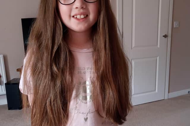 Jessica Mortimer, aged 9, will be having her hair cut for to raise money for the little princess trust