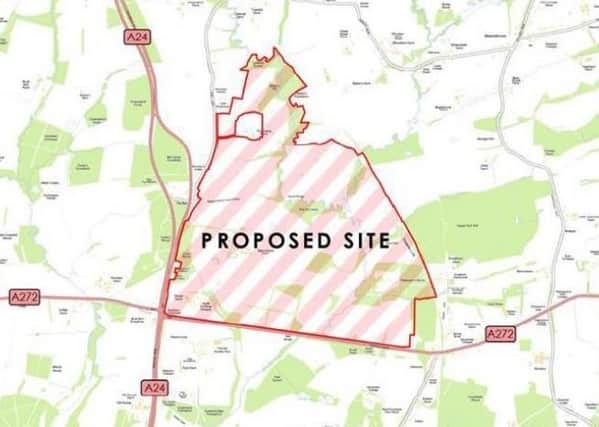 Thakeham's proposed development site dubbed 'Wealdcross'