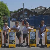 St Mary's CofE pupils, Pulborough, with their winning posters SUS-210607-100320001