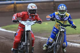 Close racing between Eastbourne Eagles and Glasgow Tigers at Arlington / Picture: Mike Hinves