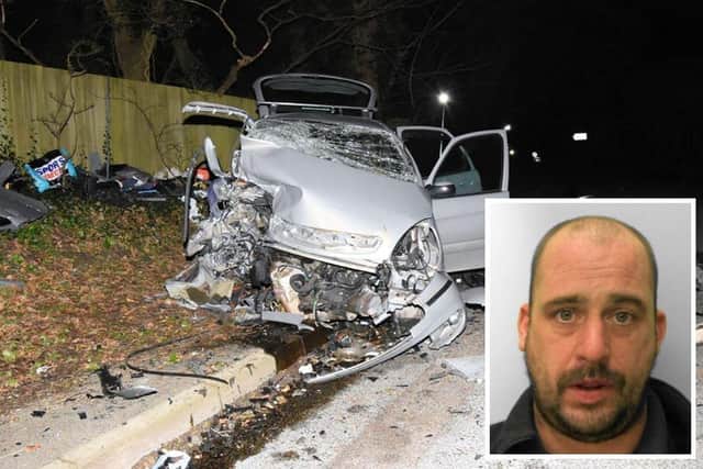 Christopher Fenton, 40, of Lower Waites Lane in Fairlight, killed 65-year-old Marcus Haynes in a head-on collision in Fairlight Road at around 6.45pm on Marcy 6, 2020. Mr Haynes' wife, 66, suffered serious injuries and their son, 24, suffered minor injuries. Fenton ran away from the scene but was later returned by his mother. He also suffered serious injuries and blood tests at hospital revealed he was just under the legal limit for drink driving, but was over the drug-drive limit. An investigation found he was travelling at around 76mph in a 60mph zone prior to the collision. Despite being arrested for causing death and serious injury by dangerous driving, he continued to drive under the influence after being released under investigation. On November 18 he was arrested in Pevensey Bay at over the drug-drive limit. He was eventually jailed for three years and eight months at Lewes Crown Court on Monday, May 10. He was also disqualified from driving for five years and 10 months. SUS-210906-154711001
