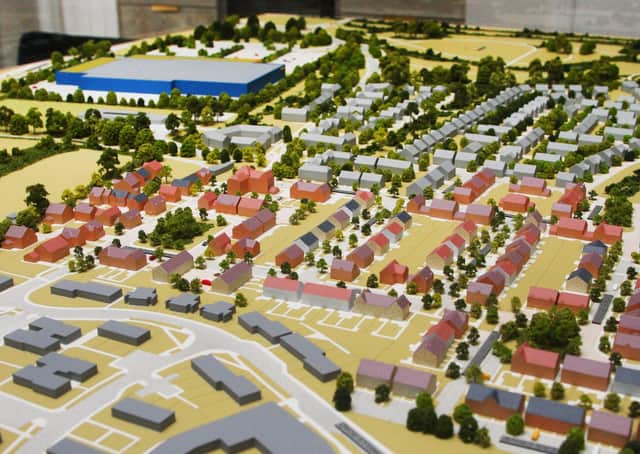 A model showing how the New Monks Park development would have looked, with IKEA in the top-left