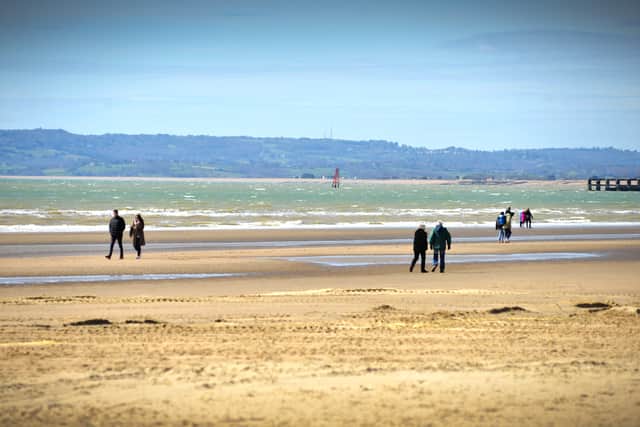 Camber Sands in April 2021. SUS-210804-160027001