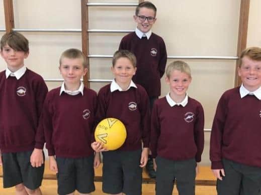 Along with his 'football crazy friends' in Panther Class — Ted, Elliot, Charlie, Joseph and Leo — Jamie  will dribble footballs for ten miles in five days around the running track on the school field