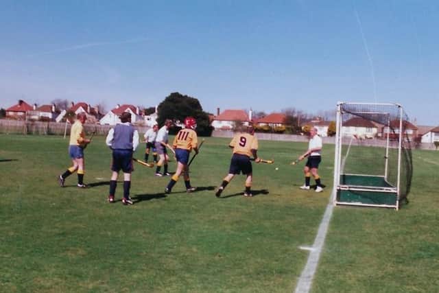 Hockey action at the club in the 1990s