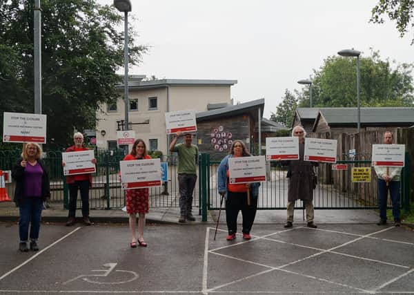Horsham Labour Party protests against proposed closures of children and family centres