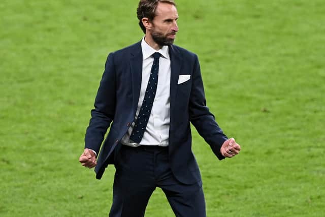 Matalan has this week sold out of their £4 version of Gareth Southgate's polka dot tie ahead of Sunday's Euro 2020 final. Picture by Justin Tallis - Pool/Getty Images