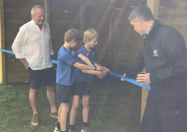 The ribbon was officially cut by Pete Melton’s sons, Oliver and Alfie