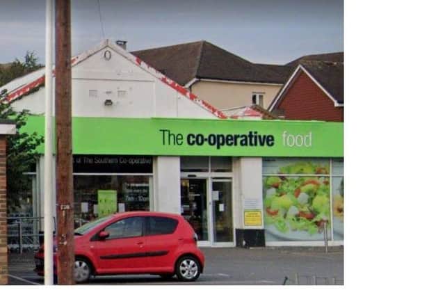 The Co-op foodstore in Guildford Road, Horsham, is among shops closing early on Sunday so staff can watch the Euro 2020 final