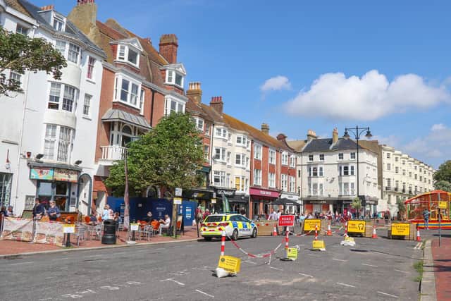 A road closure was put in place last year, when restrictions meant more space was needed in the town centre