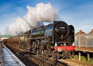 Thanks to Phil Clements for this fantastic photo of the Oliver Cromwell pulling the Christmas Sussex Belle into Eastbourne on Tuesday December 12. Here, the locomotive is steaming through Hampden Park station. SUS-171213-144411001