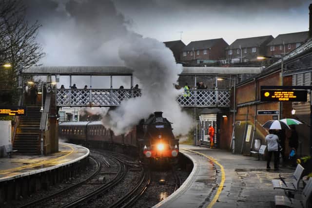 The steam train travelled through Hastings and St Leonards today SUS-191126-162553001