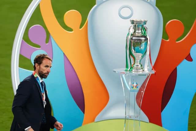 Gareth Southgate after receiving his runners-up medal after the final