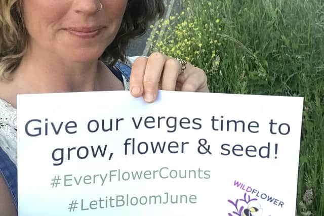 Residents taking part in the wildflower verges campaign