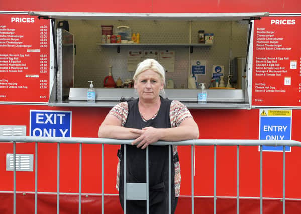 Sharon Potter and her burger van (Photo by Jon Rigby) SUS-210713-185025001
