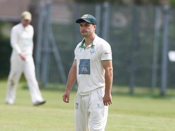 Ollie Blandford played a starring role in Three Bridges CC's Premier Division win over Middleton on Saturday. Picture by Derek Martin