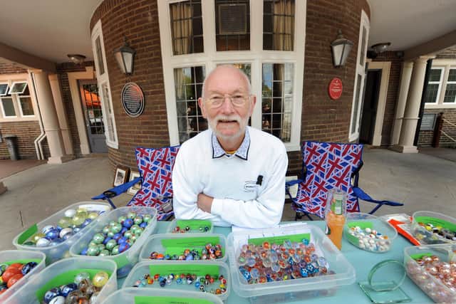 Sam McCarthy-Fox at the British and World Marbles Championship at Tinsley Green in 2014. Picture: Jon Rigby
