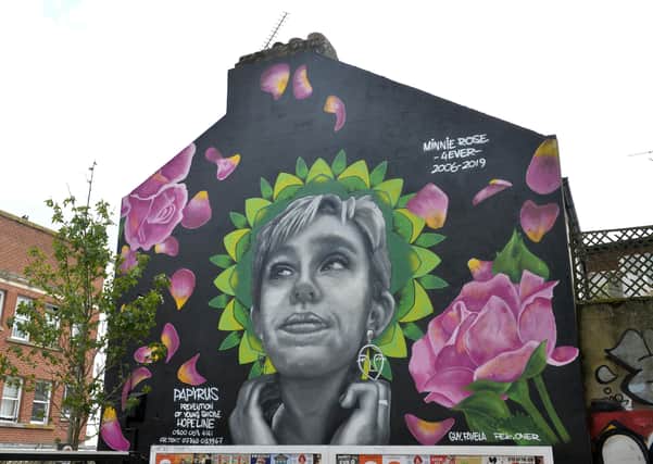 The mural in memory of Minnie Rose Eastman in Pelham Street