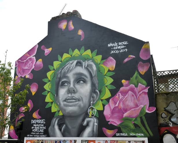 The mural in memory of Minnie Rose Eastman in Pelham Street