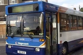 Stagecoach bus stock image