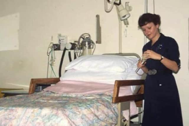 Denise pictured earlier in her nursing career SUS-210721-064105001