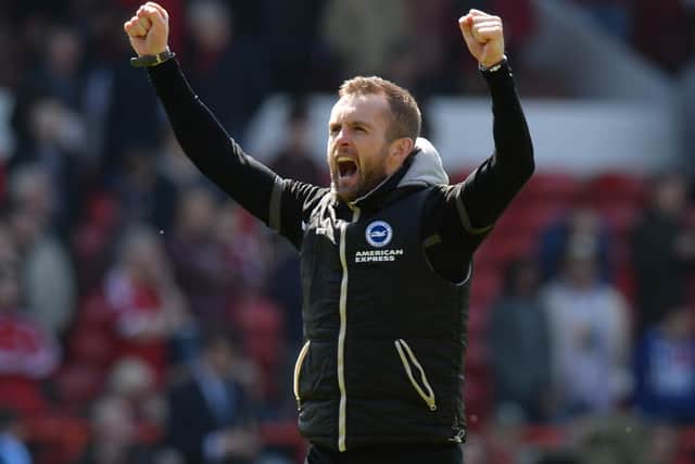 Graham Potter will pit his wits against former Brighton & Hove Albion player, coach and interim boss Nathan Jones when the Seagulls visit Luton Town in a friendly on July 31. Picture by Tony Marshall/Getty Images