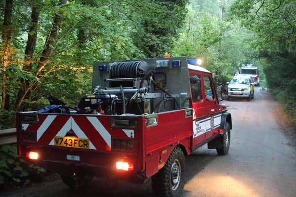 Emergency services at Ardingly Reservoir