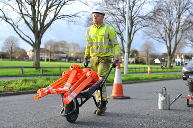 One of West Sussex's pop-up cycle lanes being removed last year
