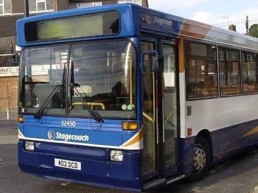 Stagecoach bus stock image