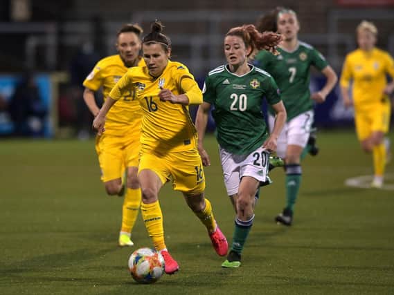 New Lewes Women signings Rebecca McKenna in action for Northern Ireland during their UEFA Euro 2020 play-off against Ukraine. Picture by Charles McQuillan/Getty Images