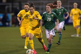 New Lewes Women signings Rebecca McKenna in action for Northern Ireland during their UEFA Euro 2020 play-off against Ukraine. Picture by Charles McQuillan/Getty Images