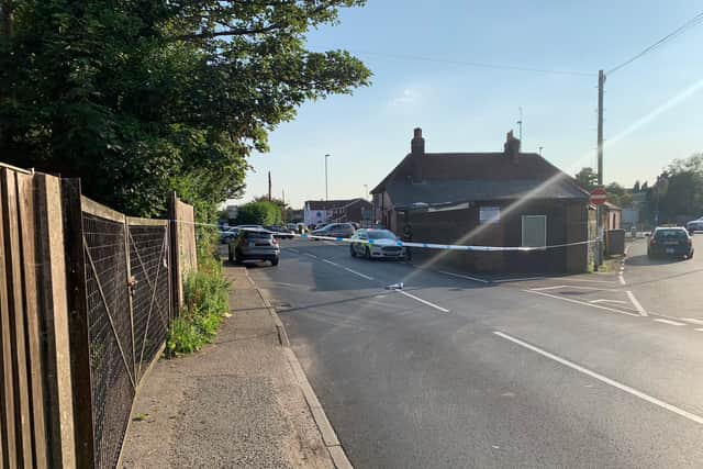 Police cordoned off Chichester Road, in Bognor Regis. Picture by Connor Gormley