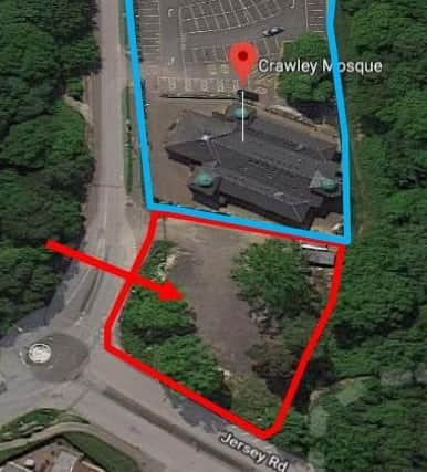 The new school was proposed in the red area